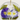 Kindred & Kin/Belart full moon resin pendant featuring preserved purple and white larkspur petals and green leaves