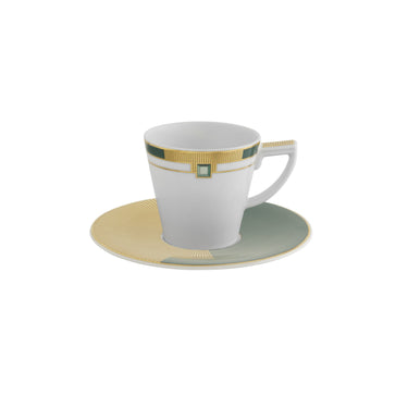 Emerald Espresso Cups & Saucers, Set of 4