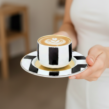 Vista Alegre x Christian Lacroix “Sol y Sombra” Coffee Cups & Saucers, Set of 2