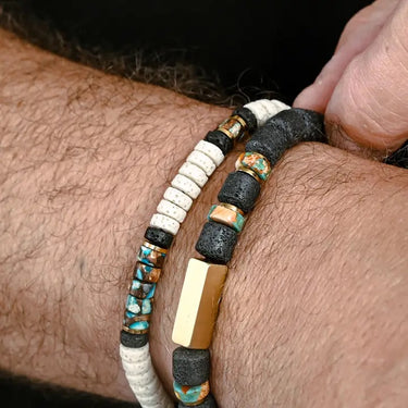 Vanguard Lava Bead Men's Bracelet