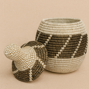 Lomé Lidded Storage Basket