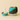 Touba Teal Lidded Basket