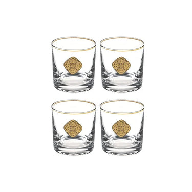 Golden Old Fashioned Glass Gift Set (Set of 4)