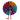 Kindred & Kin African print folding fan with purple, red, yellow, and turquoise patterns. Features leather-wrapped handles.