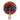 Kindred & Kin foldable fabric fan with abstract print in red, orange, purple, and green. Features leather-wrapped handles.