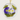 Kindred & Kin/Belart Full-Moon Larkspur necklace featuring preserved purple and white flower petals in clear resin on gold chain